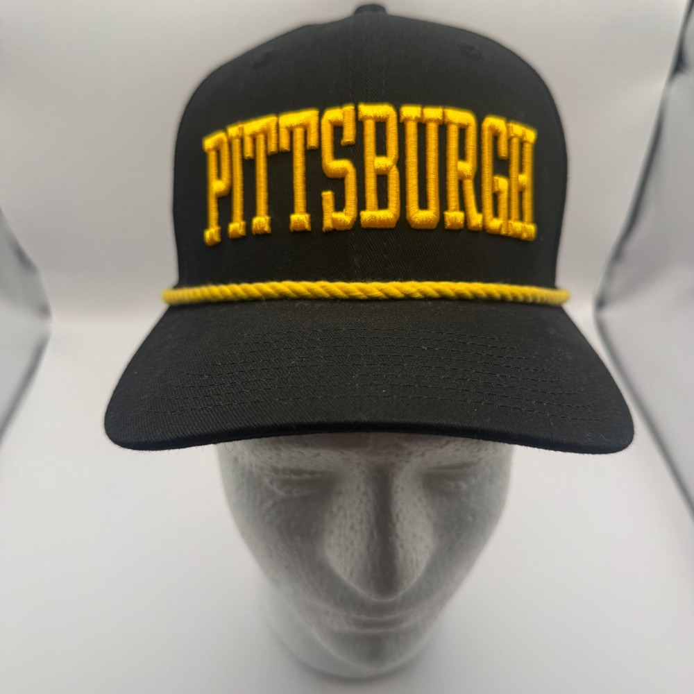 New Era 9SEVENTY Pittsburgh Steelers Snapback Hat Black Gold Rope NFL Cap OSFM